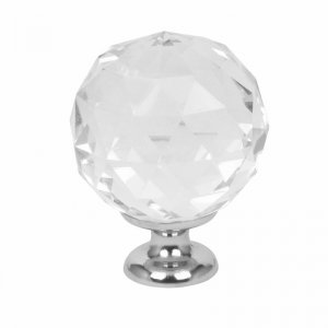 Crystal white furniture knob