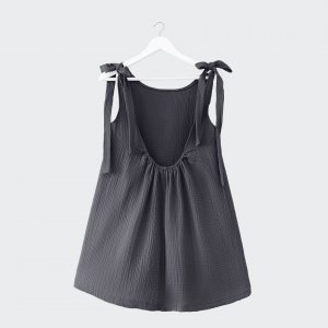 Backless dress anthracite