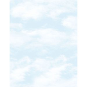 White wallpaper with clouds