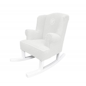 Boucle mini rocking armchair ivory