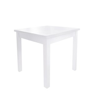 Post-exhibition small white squere table