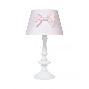 Table lamp baby pink with bow